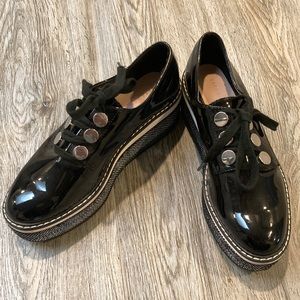 Zara Platform Multicolor Derby Shoes